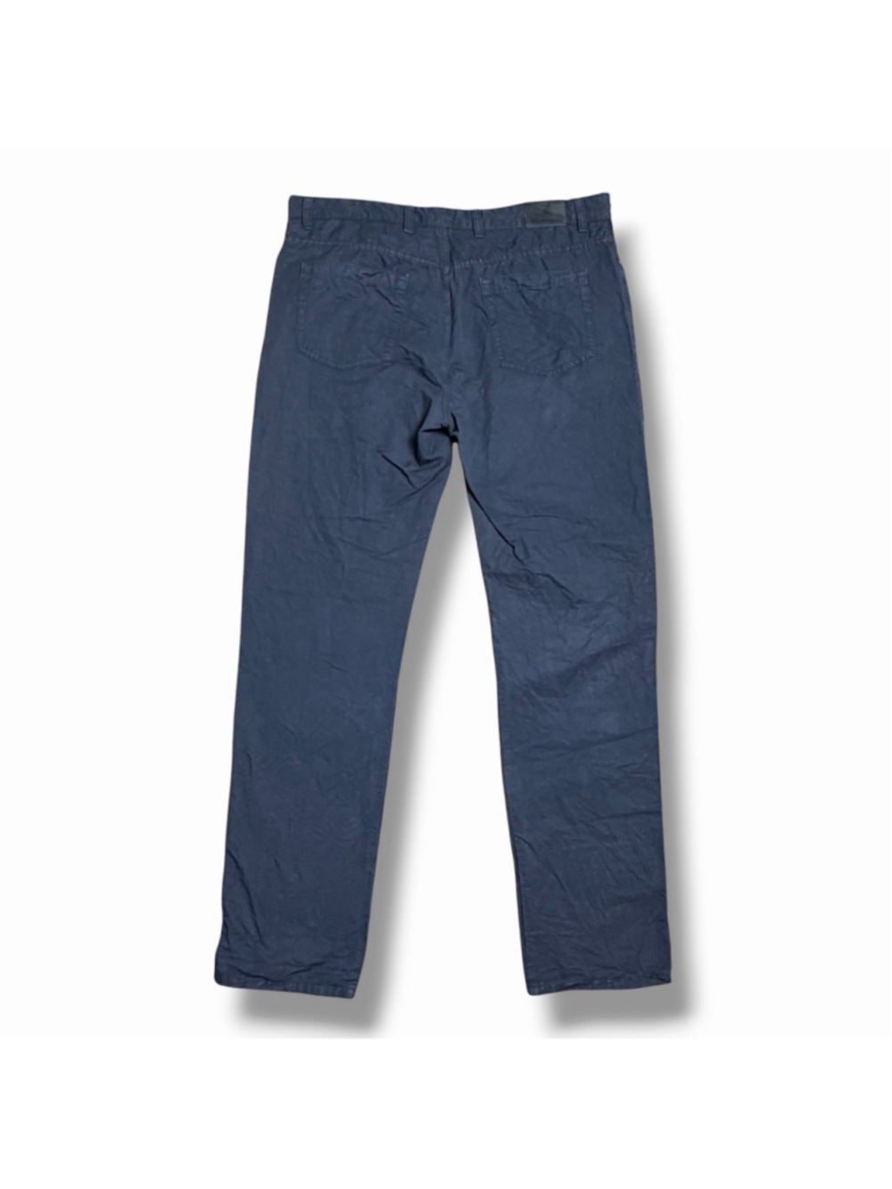 Ermenegildo Zegna Pants Mens 40x35 Chino Linen Blend Gray Straight 5 Pocket